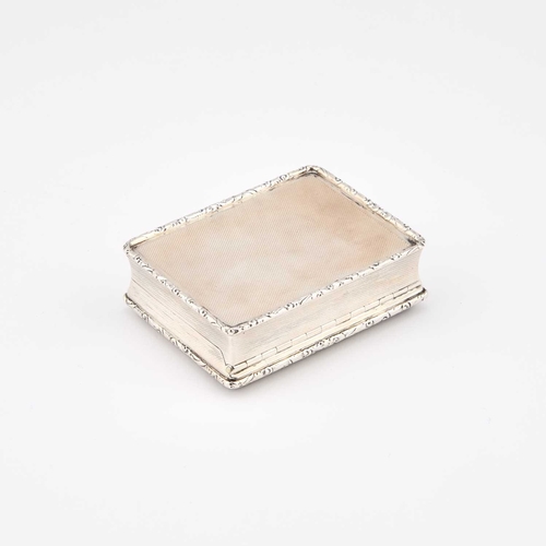 267 - A GEORGE VI SILVER AND LABRADORITE SNUFF BOX by G S Twist, Birmingham 1937, rectangular, the hinged ... 