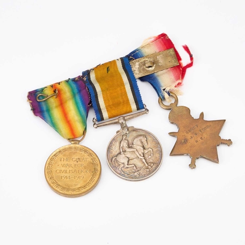 7 - A FIRST WORLD WAR TRIO awarded to 88527 SJT. J. W. TODD. R.E., comprising a 1914-15 Star, War Medal ... 