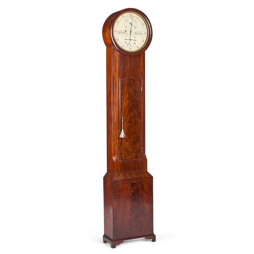 703 - A 19TH CENTURY SCOTTISH MAHOGANY LONGCASE REGULATOR SIGNED JOHN MCMANN, EDINBURGH with a 14-inch cir... 