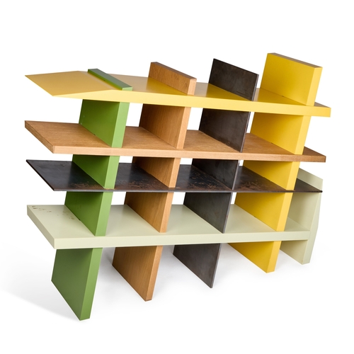 1001 - RABIH HAGE (FRENCH, BORN 1966) DIAGONAL BOOKCASE, 2012 designed for the 'Leftover Collection,' the s... 