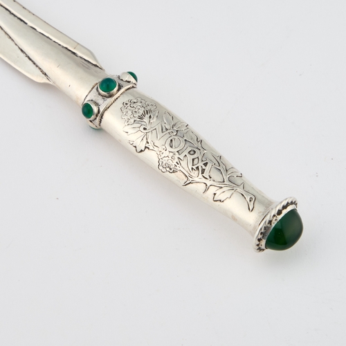 277 - RAMSDEN & CARR: AN ARTS AND CRAFTS SILVER LETTER OPENER by Omar Ramsden & Alwyn Carr, London 191... 