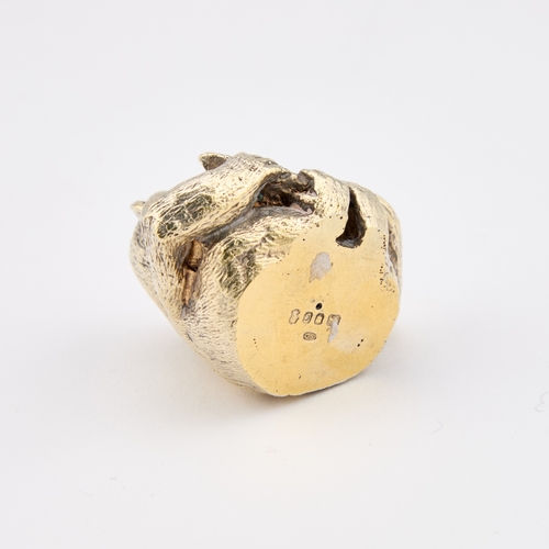 348 - STUART DEVLIN: AN ELIZABETH II SILVER-GILT PAPERWEIGHT by Stuart Devlin, London 1977, modelled as a ... 