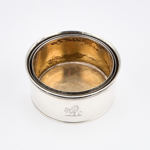 432 - A VICTORIAN SILVER COLLAPSIBLE BEAKER by Thomas Johnson I, London 1855, of plain tapering cylindrica... 