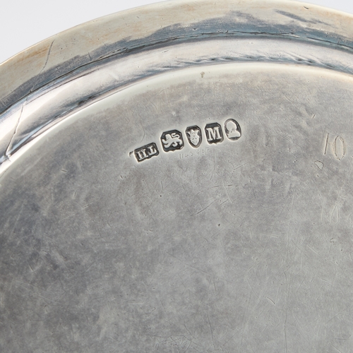 479 - A GEORGE III SILVER WAITER by Thomas Hayter, London 1807, circular, with a reeded edge and three tap... 