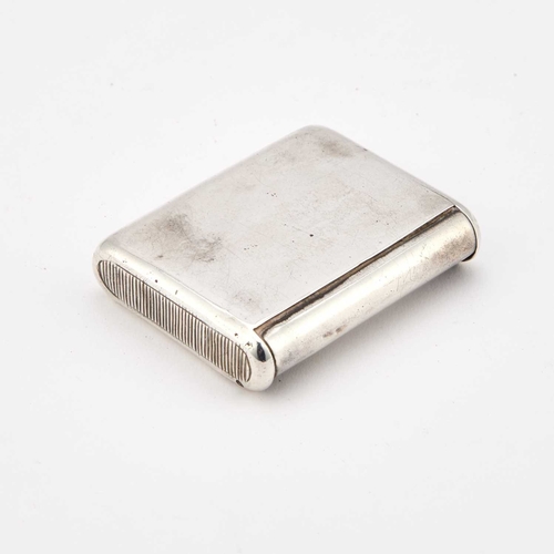 504 - A VICTORIAN SILVER VESTA CASE by Thomas Johnson II, London 1880, of rounded rectangular form, with a... 