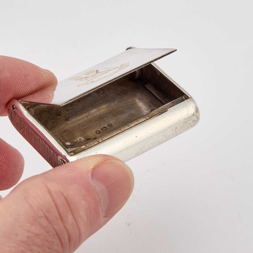 504 - A VICTORIAN SILVER VESTA CASE by Thomas Johnson II, London 1880, of rounded rectangular form, with a... 