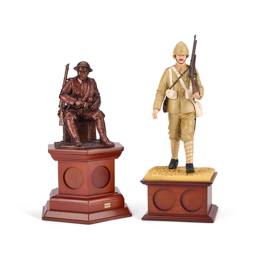 77 - TWO BOXED DANBURY MINT FIGURES comprising The Relief of Mafeking Boer War and The Brave British Tomm... 