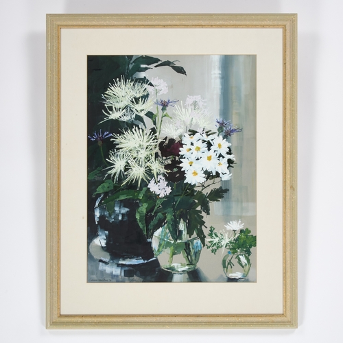 383 - â¡ GILLIAN HAZELDINE (MODERN) STILL LIFE OF FLOWERS IN A VASE Signed and dated (19)96
Watercolour
 ... 