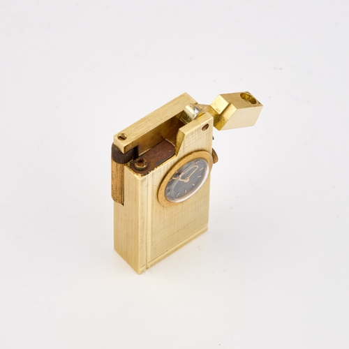 398 - A BULER CLOCK LIGHTER 6cm high