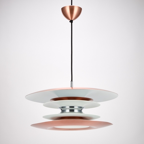 622 - A BELID DIABLO COPPER PENDANT LIGHT of circular form. 50.5cm diameter