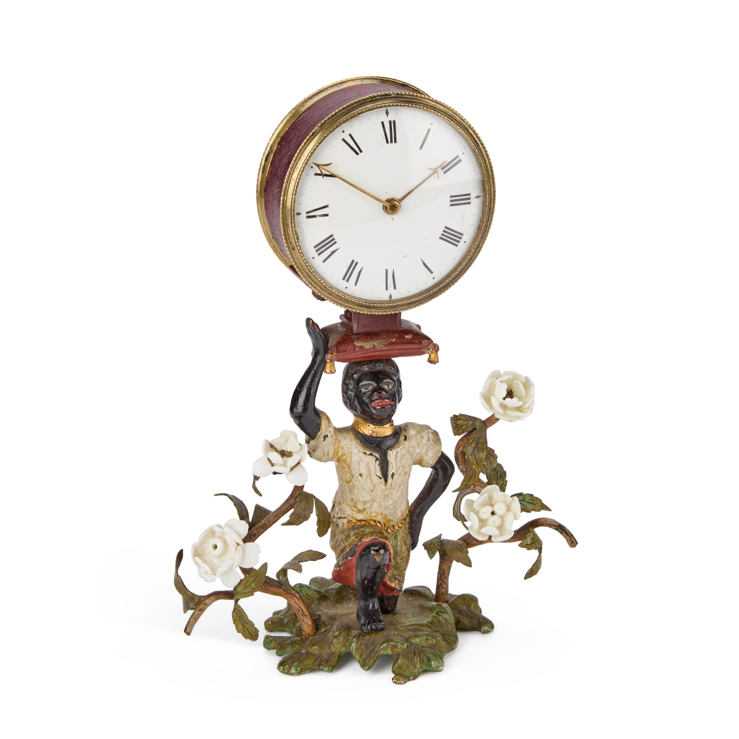 AN UNUSUAL NIGHT CLOCK SIGNED EDWARD MANLEY, LONDON, NO. 10628 the ...