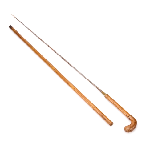 45 - A LATE 19TH/EARLY 20TH CENTURY SUNDAY SWORD STICK 87.5cm long