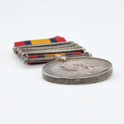 48 - A VICTORIA AND EDWARD VII MEDAL GROUP comprising a Queens South Africa Medal (Q.S.A) with South Afri... 