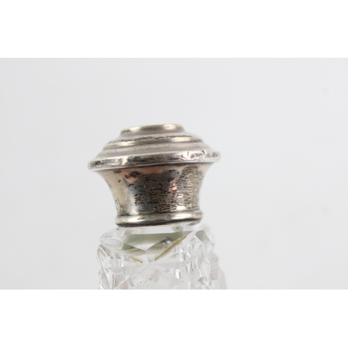 572 - 4 Antique/vintage silver topped perfume bottles