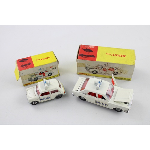 1072 - 2 Boxed Dinky police cars No 250 and 255  in great un-played with condition boxes missing end flaps