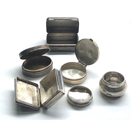 592 - 5 Vintage silver pill boxes