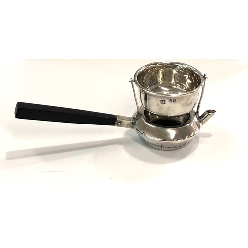 553 - Hallmarked silver tea strainer London silver hallmarks engraved around base dated 1908