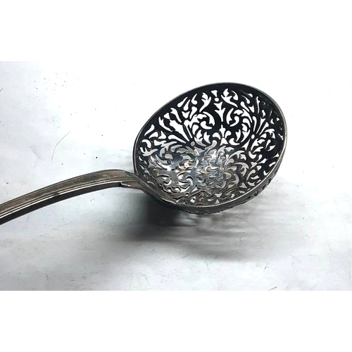 557 - Antique continental shifter ladle full silver hallmarks measures approx 21cm long weight 89g