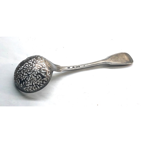 557 - Antique continental shifter ladle full silver hallmarks measures approx 21cm long weight 89g