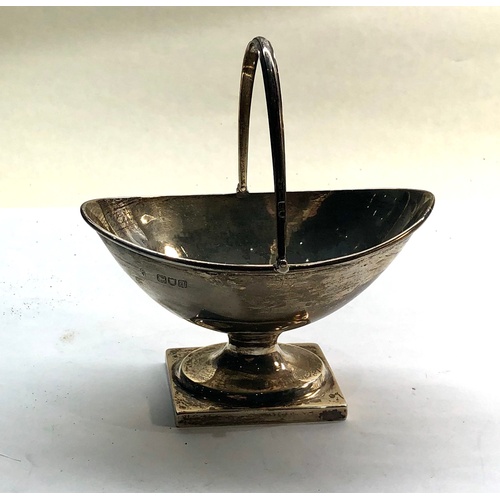 559 - Silver swing handle sauce boat London silver hallmarks to handle weight 168g