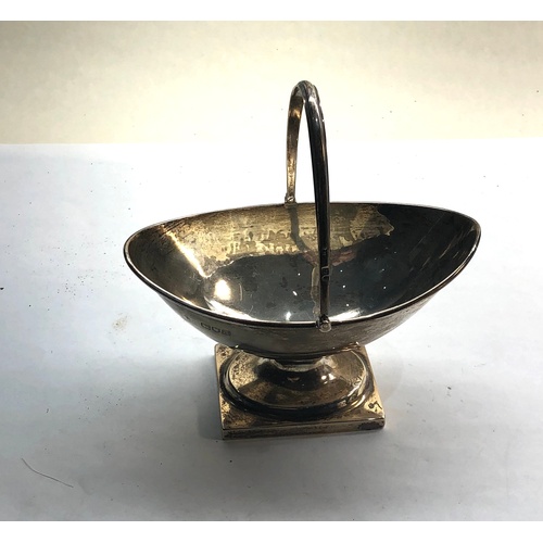 559 - Silver swing handle sauce boat London silver hallmarks to handle weight 168g