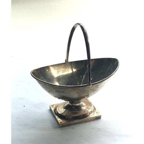 559 - Silver swing handle sauce boat London silver hallmarks to handle weight 168g