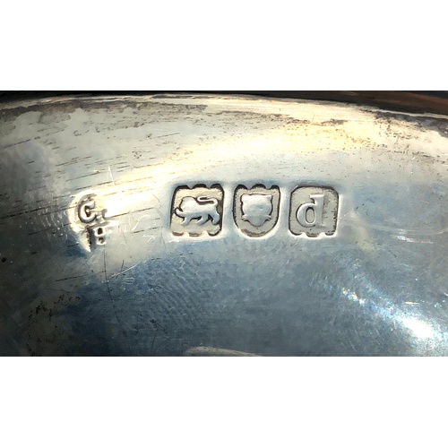 559 - Silver swing handle sauce boat London silver hallmarks to handle weight 168g