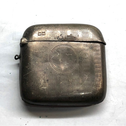 562 - Antique silver vesta case Chester silver hallmarks