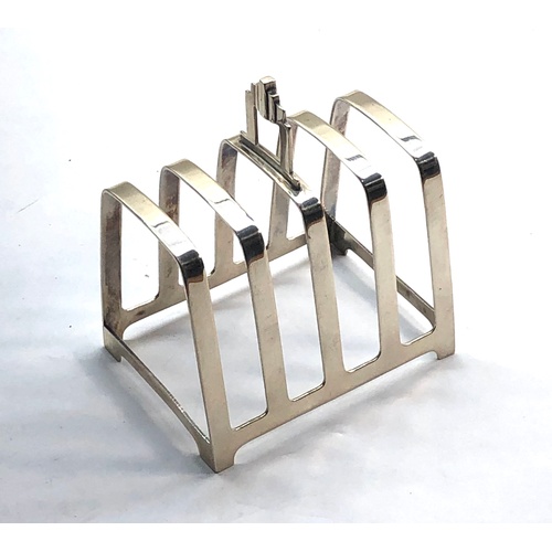 569 - Vintage silver toast rack Birmingham silver hallmarks weight 90g