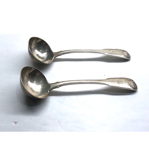 587 - 2 Victorian silver ladles London silver hallmarks weight 160g