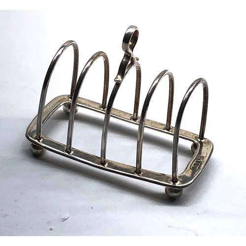 589 - Hallmarked silver toast rack full Sheffield silver hallmarks weight 55g