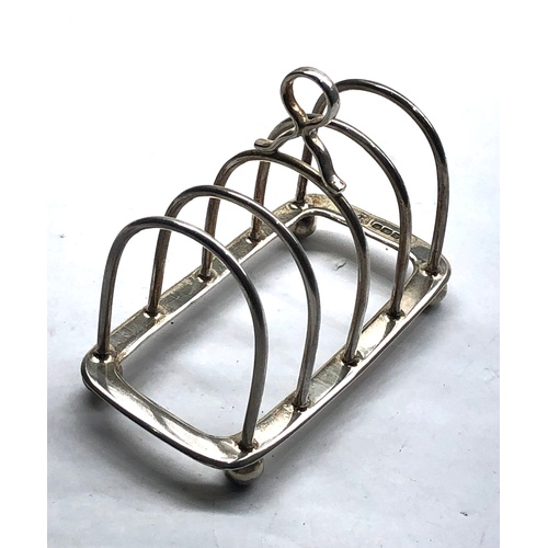 589 - Hallmarked silver toast rack full Sheffield silver hallmarks weight 55g