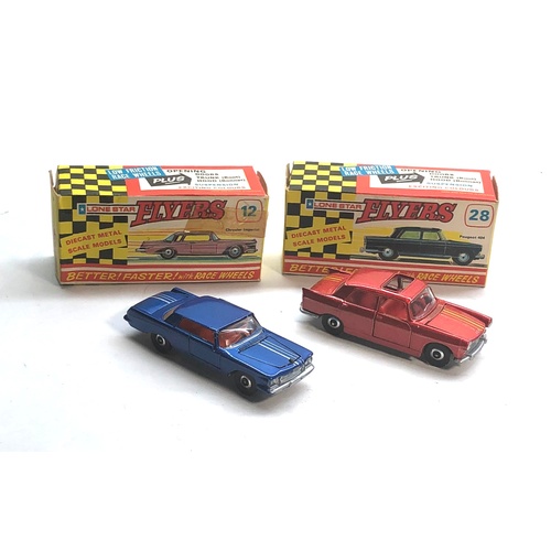 1078 - Lone star flyers No12 Chrysler imperial and Peugeot 404 No28 Both in excellent condition look unplay... 