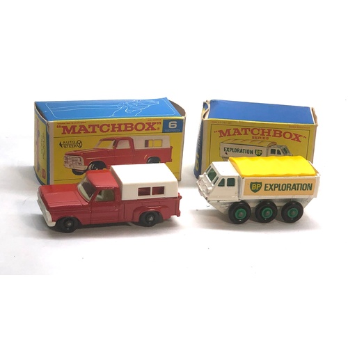 1075 - Matchbox Lesney Ford pick up No6 and Alvis Stalwart Lotus No61 Both in excellent condition look unpl... 