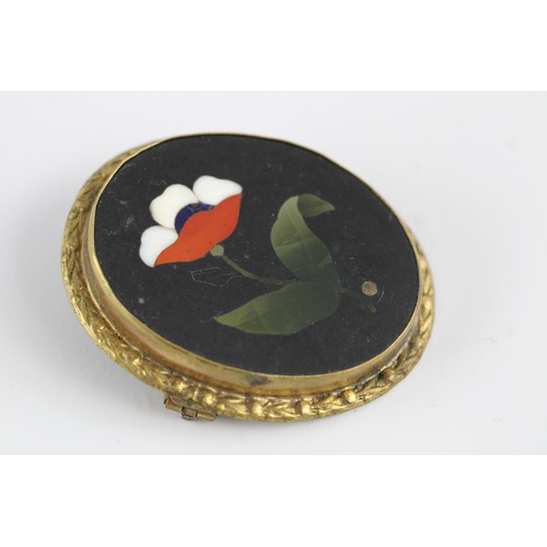 46 - Antique Pietra Dura brooch