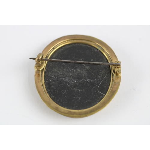 46 - Antique Pietra Dura brooch