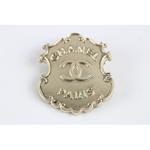 76 - Vintage Chanel brooch, approximate measurements: 38mm by 32mm