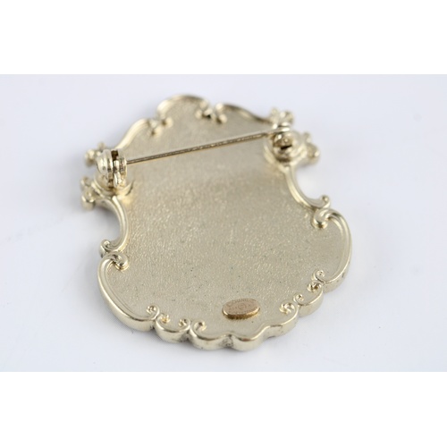 76 - Vintage Chanel brooch, approximate measurements: 38mm by 32mm