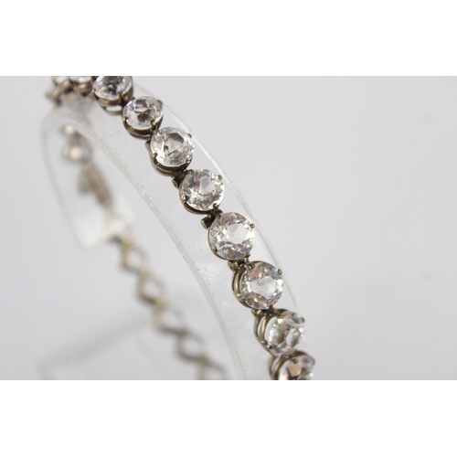 77 - Art deco riviere paste sterling silver bracelet