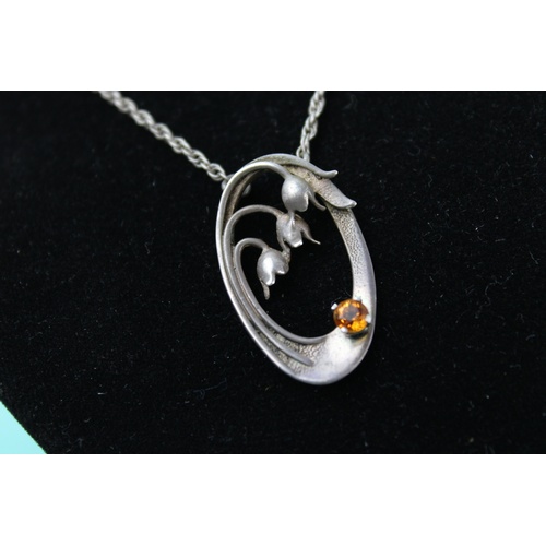 92 - Ola Gorie silver snowdrops necklace (6g)