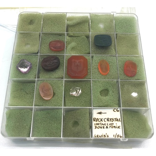 513 - Collection of antique hardstone intaglio seals