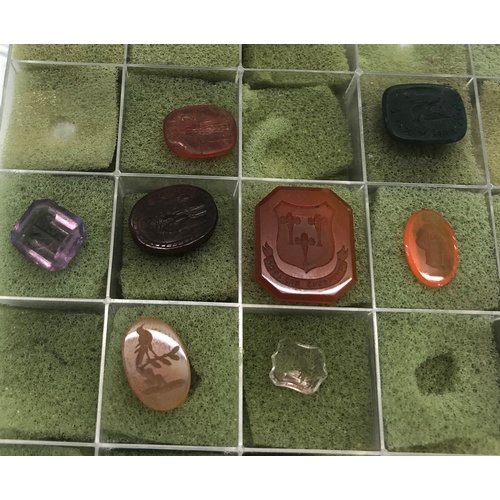 513 - Collection of antique hardstone intaglio seals