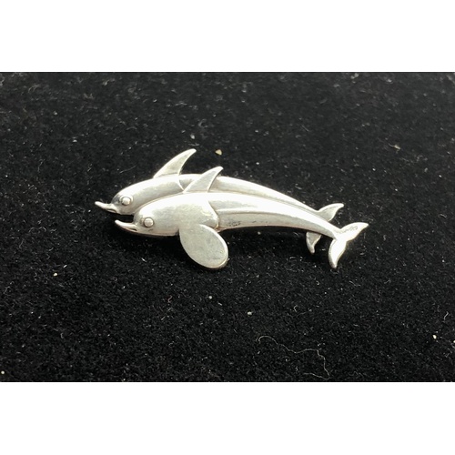 515 - Georg Jensen dolphin brooch No 317