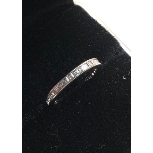 535 - Tiffany & co platinum and diamond eternity ring, ring size J