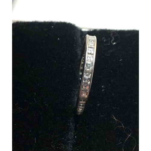 535 - Tiffany & co platinum and diamond eternity ring, ring size J