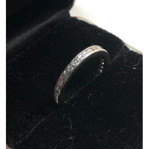 535 - Tiffany & co platinum and diamond eternity ring, ring size J