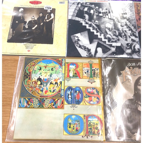 1104 - 5 prog rock records includes mammoth , Greenslade tigers will survive lizard king crimson and puzzle... 