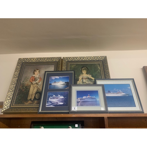 2 - 5 Framed pictures