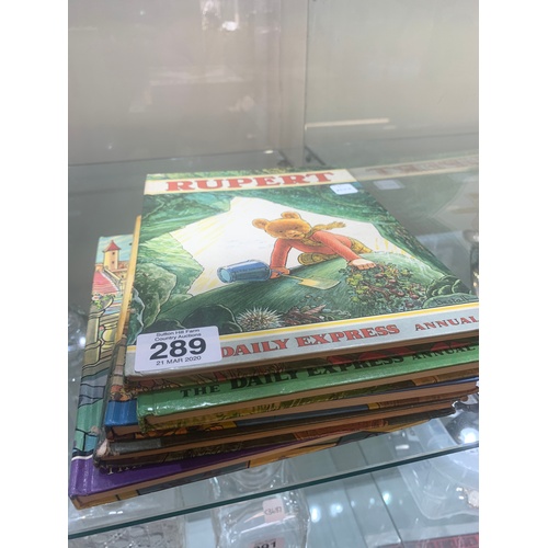 289 - 4 vintage Rupert bear  books