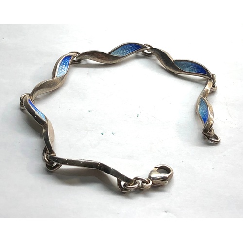 84 - Vintage silver and enamel bracelet